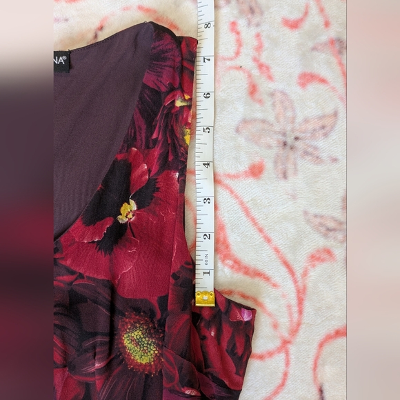 Dolce & Gabbana Red/Pink Floral Silk Midi Sleeveles Dress Zip Back Size 46 US 10 - Picture 10 of 13